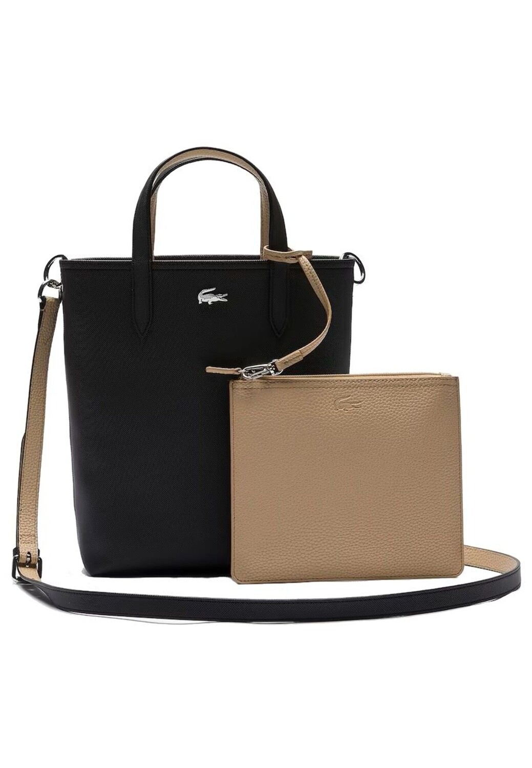 

Сумка шоппер Lacoste Taschen 2 в 1, черный/бежевый