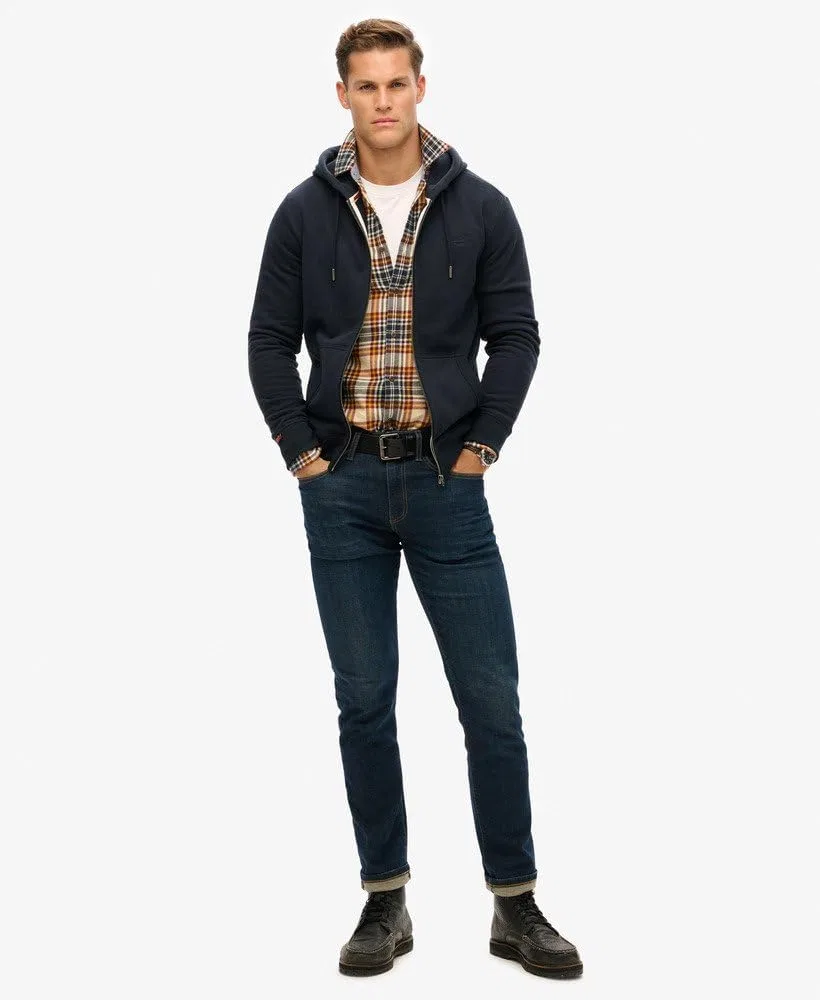 Мужская толстовка Superdry Essential Logo на молнии, цвет Varsity Grey Grindle — фото 2