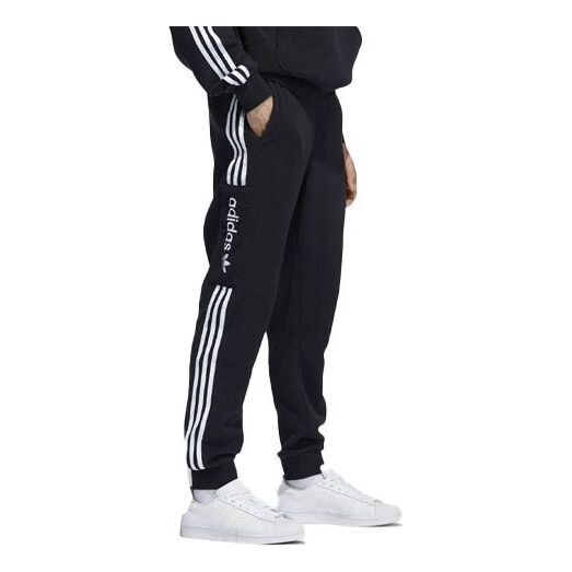 

Спортивные штаны Men's adidas originals Alphabet Printing Stripe Athleisure Casual Sports Bundle Feet Autumn Black Pants, черный