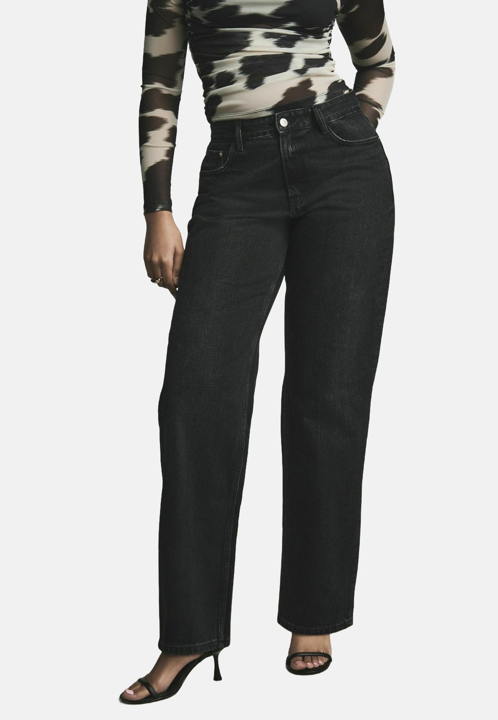 

Джинсы прямого покроя PETITE FIT HOURGLASS BAGGY WIDE LEG Next, черный