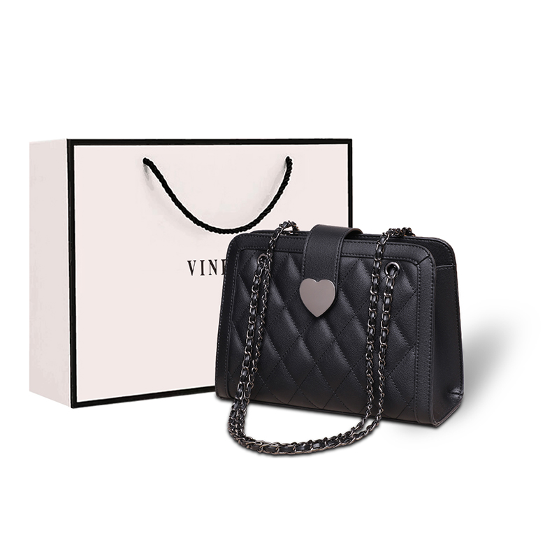 

VINEY Кожаная сумка через плечо, V91114+Black