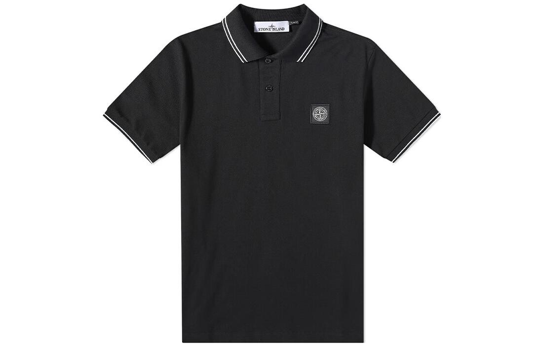 

Рубашка-поло Stone Island мужская, черный / белый