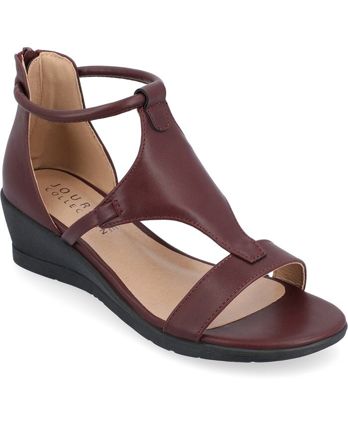 

Женские босоножки на танкетке с трейлом Journee Collection, фиолетовый