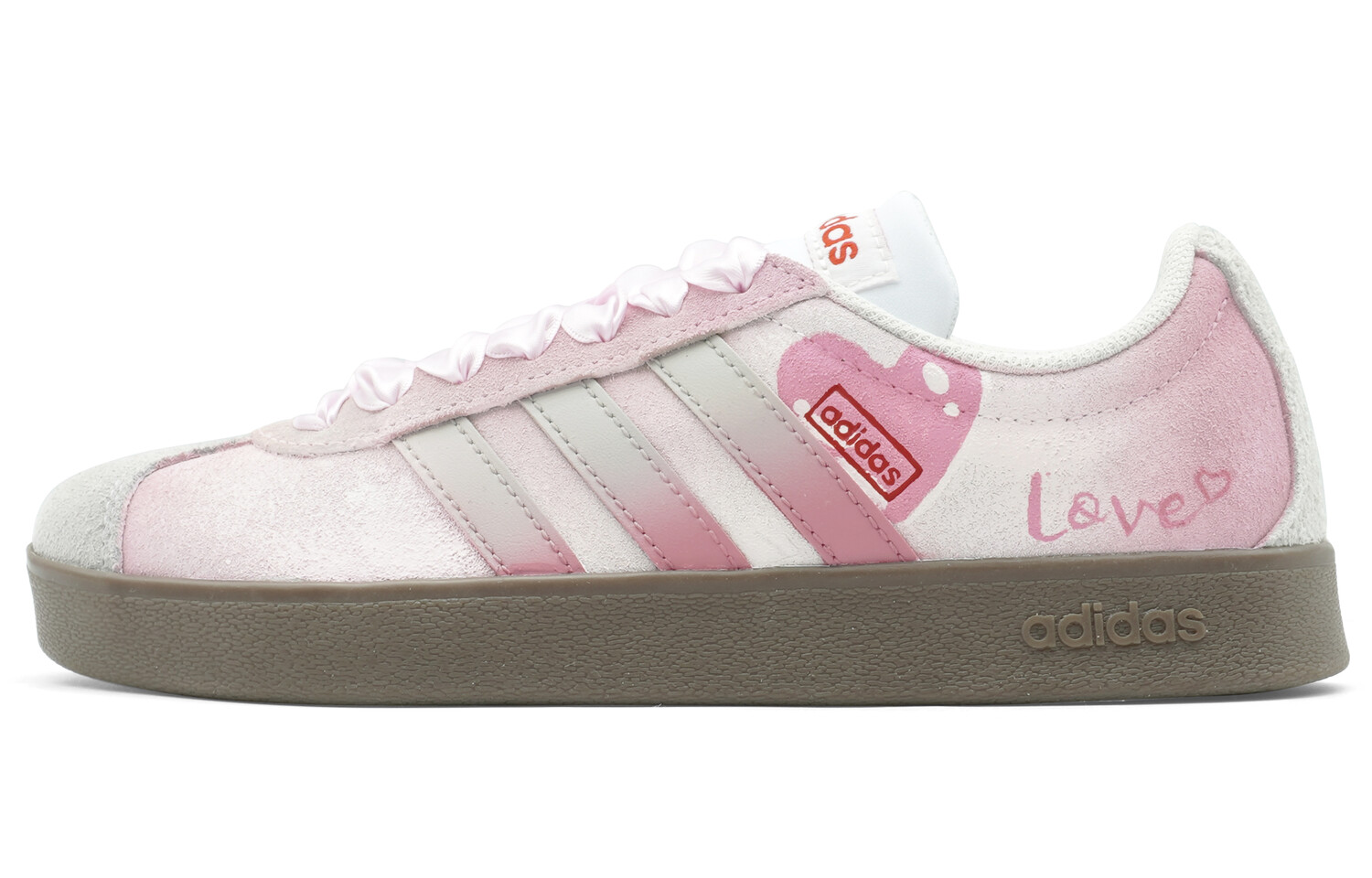 

Кроссовки Adidas Neo VL Court 2.0 Skateboard Shoes Unisex Low-Top White Brown, Розовый, Кроссовки Adidas Neo VL Court 2.0 Skateboard Shoes Unisex Low-Top White Brown