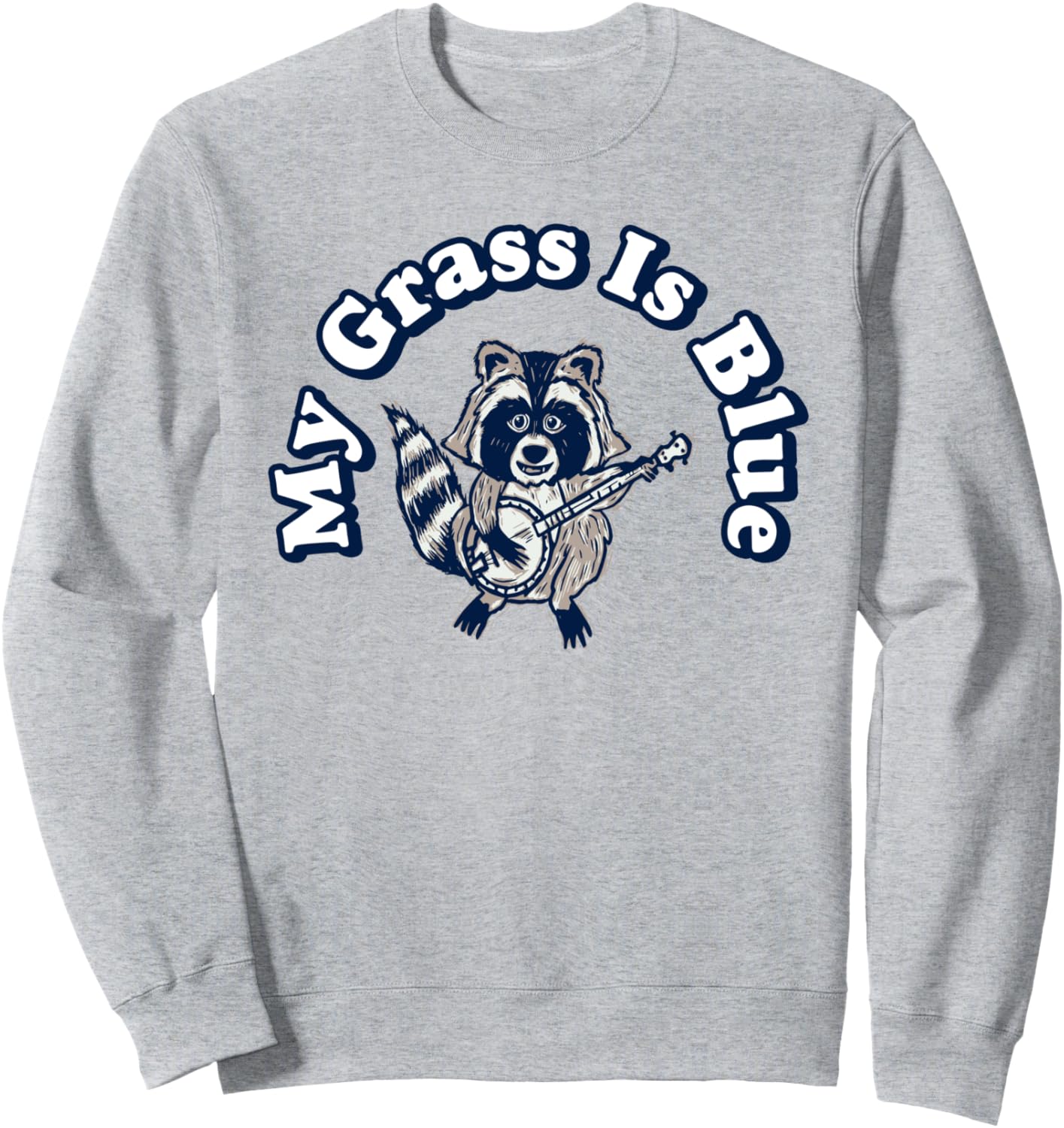 

Забавная толстовка с изображением енота, играющего на банджо, в стиле 70-х, с радужным рисунком и милым животным Bluegrassgarage - Bluegrass Music Vintage Fan Tees, серый