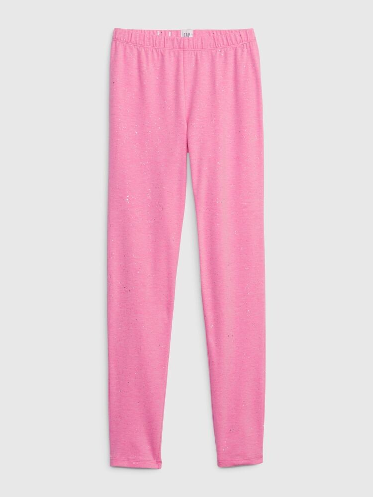 

Детские леггинсы с блестками Gap, розовый