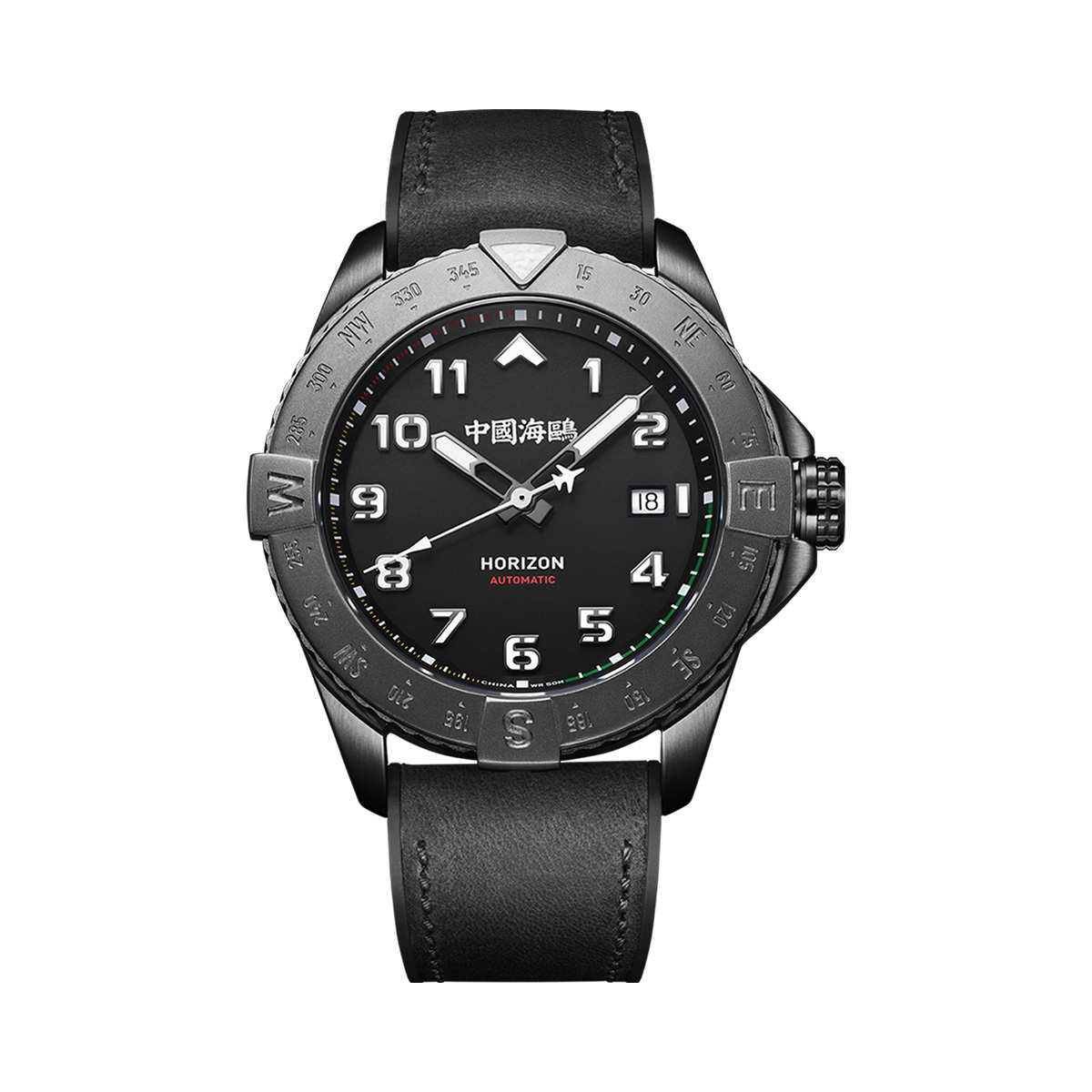 

Sea-Gull Часы Sea Gull PILOT Skyline Collection Automatic Mechanical Movement Silicone Strap Watch Men's Watch Black Dial, Black Dial Black Strap A02