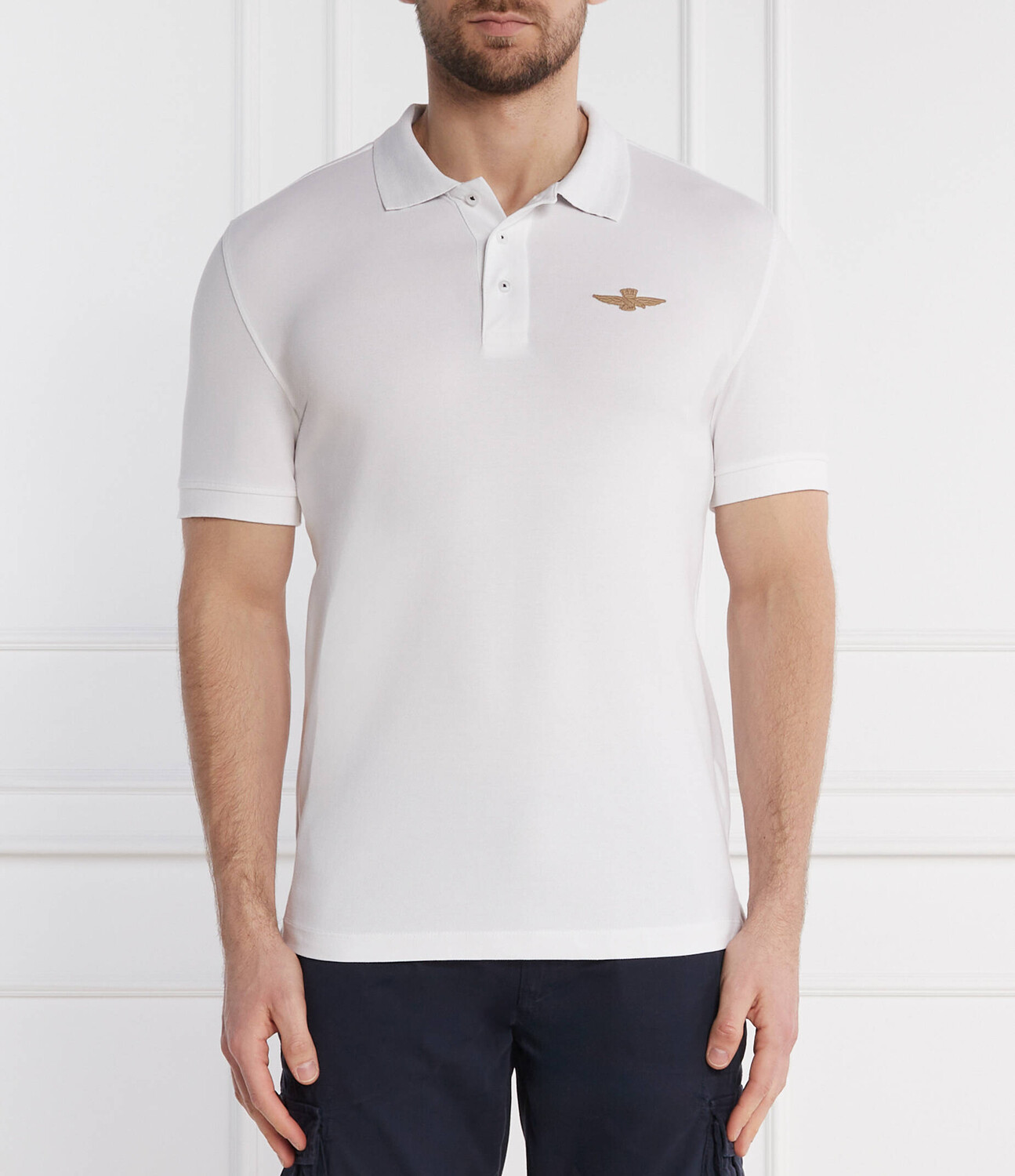 

Поло Aeronautica Militare Slim Fit, белый
