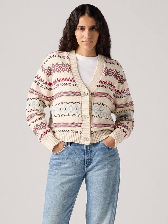 

Праздничный кардиган fair isle Levi's, белый/разноцветный