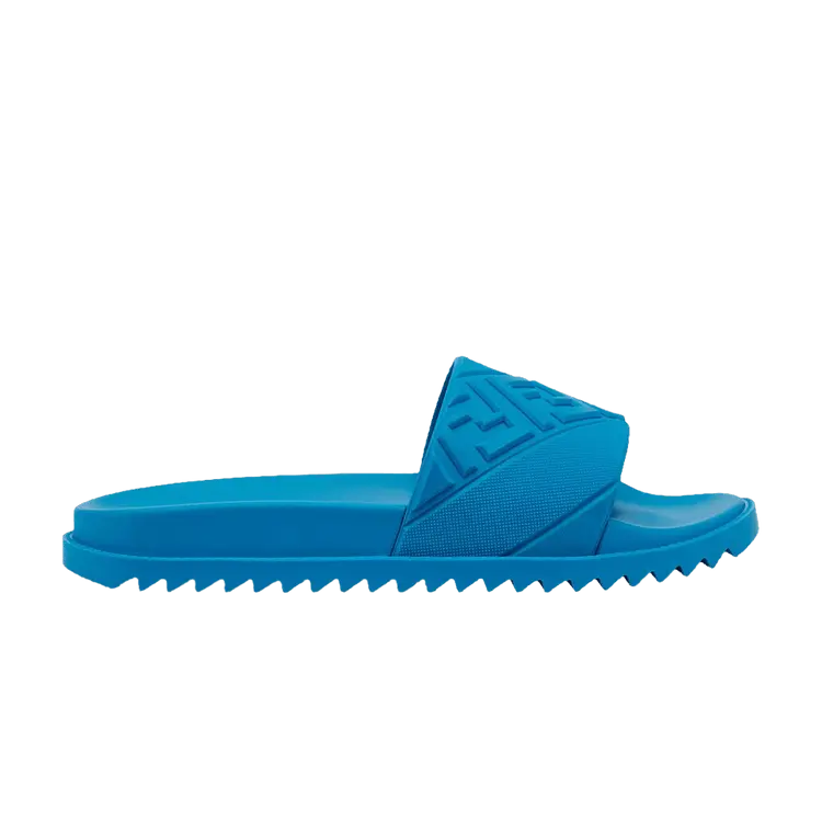 

Кроссовки Fendi Rubber Slides Embossed Diagonal FF Motif - Turquoise, синий