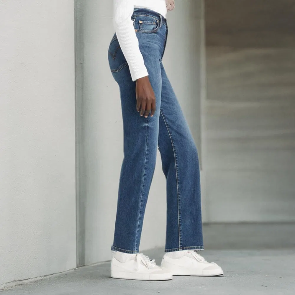 Levi's Women's Ribcage прямые укороченные джинсы, (New) Dial Up The Music — фото 4