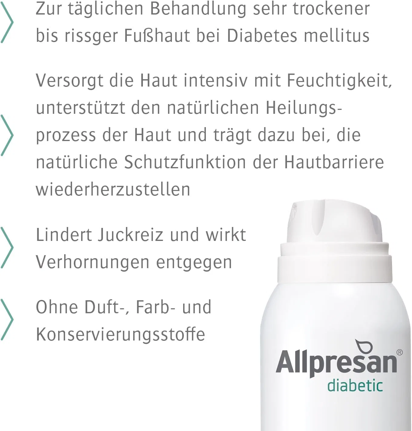 Интенсивный пенный крем Allpresan Diabetic для очень сухой и потрескавшейся кожи стоп при диабете, 125 мл (2 шт.) Allpresan — фото 4