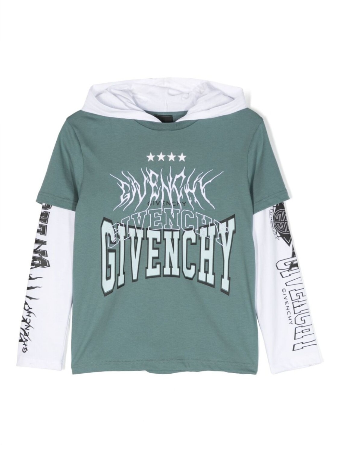 

Givenchy Kids худи с логотипом, зеленый