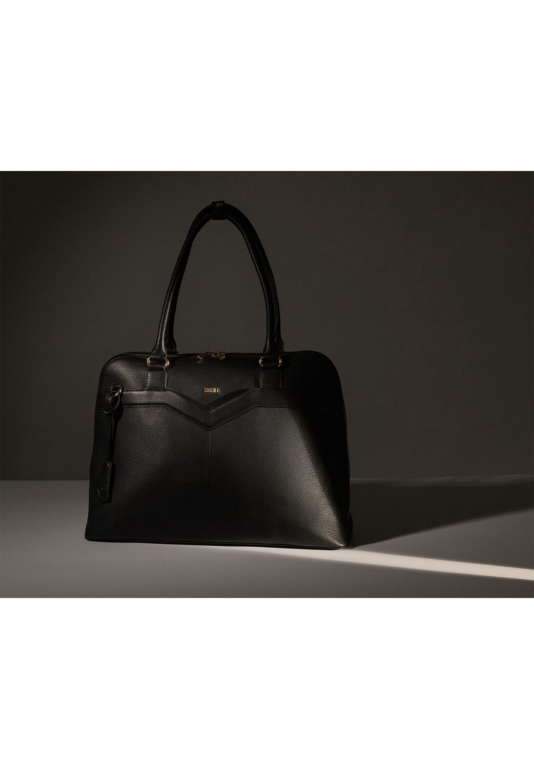 

Diamond Couture Black Leather — элегантная женская сумка для ноутбука 15,6 дюйма, тончайшая кожа, прочная, полностью укомплектованная Socha Business Bags, черный
