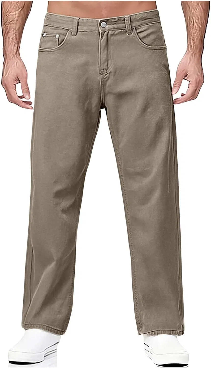 Джинсы свободные Men's Wide Leg Jeans Baggy, C2-coffee