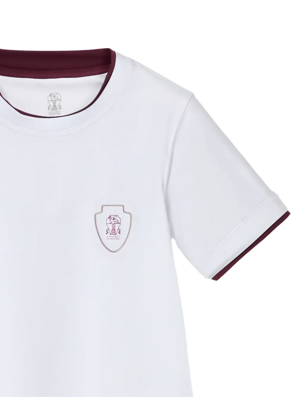 Многослойная футболка Brunello Cucinelli Kids, белый — фото 4