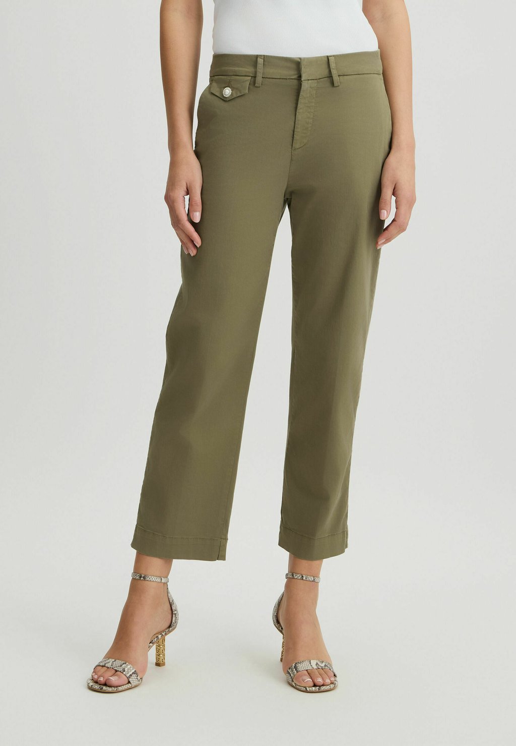 

Брюки CROPPED LIU JO, оливковый