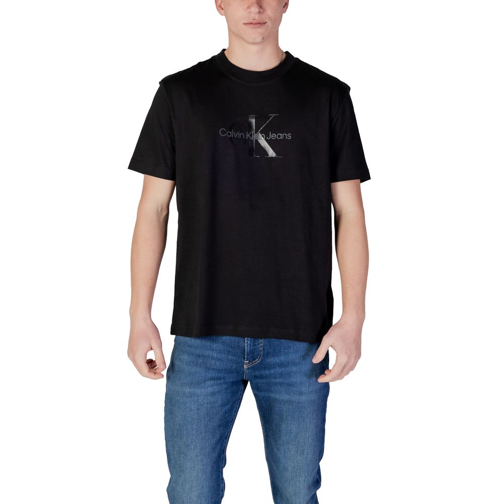 

Черная хлопковая футболка Rigenerato Calvin Klein Jeans