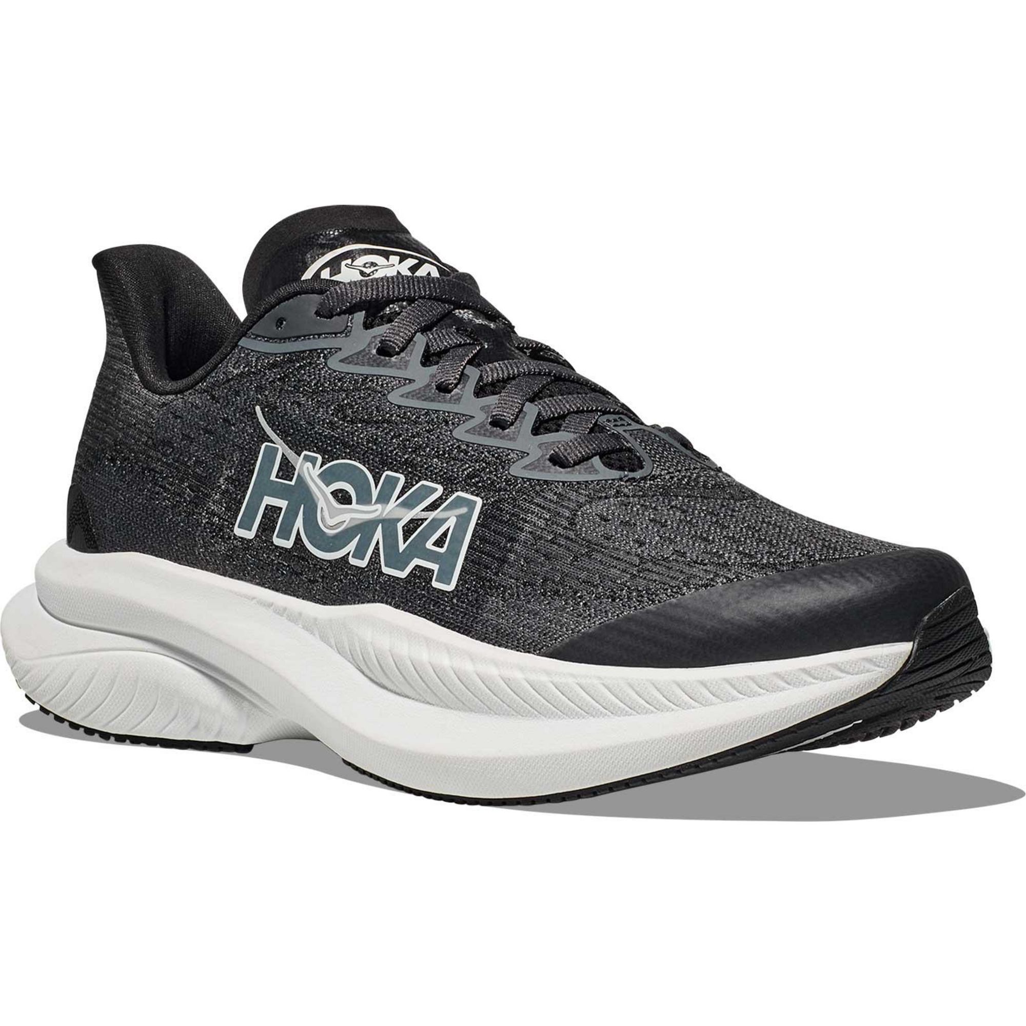 Детские кроссовки Mach 6 для бега HOKA, Black/White — фото 2