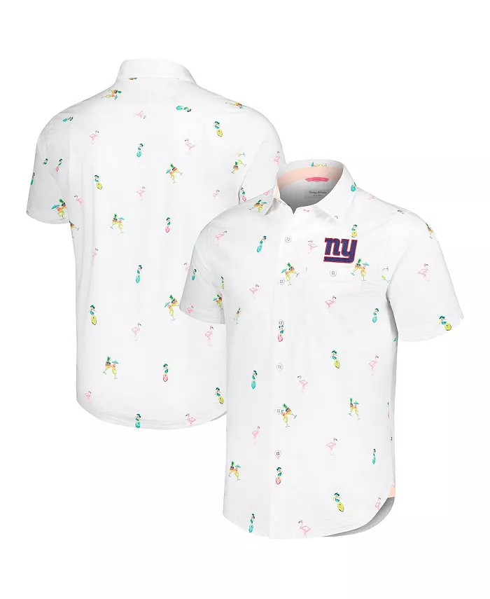 

Мужская белая рубашка New York Giants Nova Wave Flocktail на пуговицах Tommy Bahama