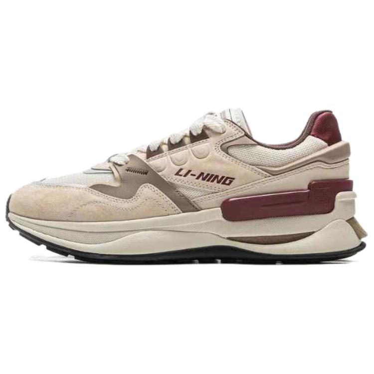 

LINING 001 Innocence V2 Нескользящие и износостойкие низкие повседневные туфли с увеличенным отскоком, мужские, бежево-красные