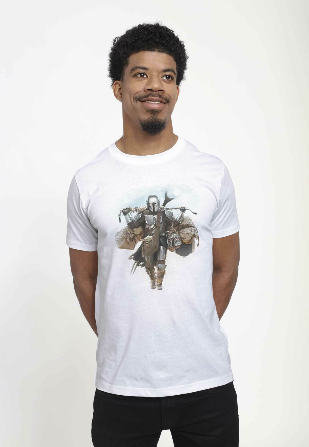 

Футболка с принтом STAR WARS: THE MANDALORIAN WALKING MANDO UNISEX Star Wars, белый