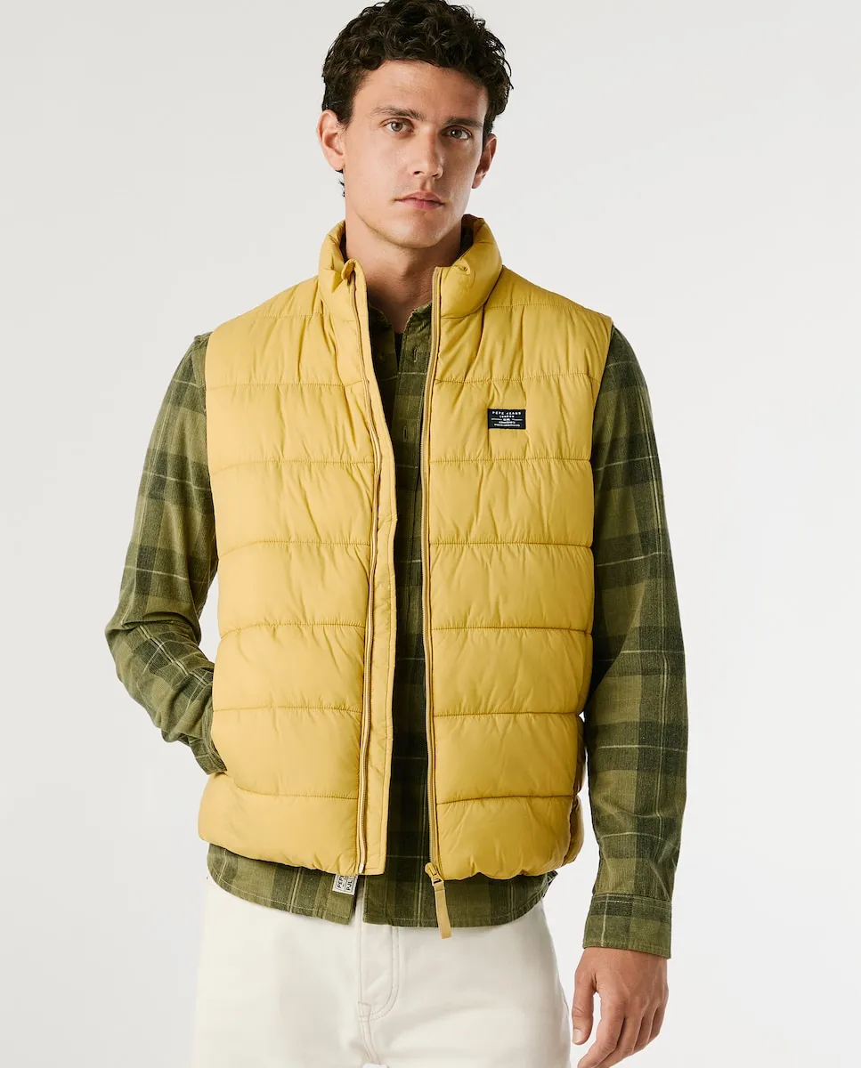 

Мужской утепленный жилет с застежкой-молнией Pepe Jeans, желтый