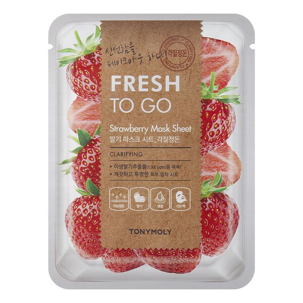 

Очищающая маска для лица с экстрактом клубники, 21 г Tony Moly Fresh to go strawberry