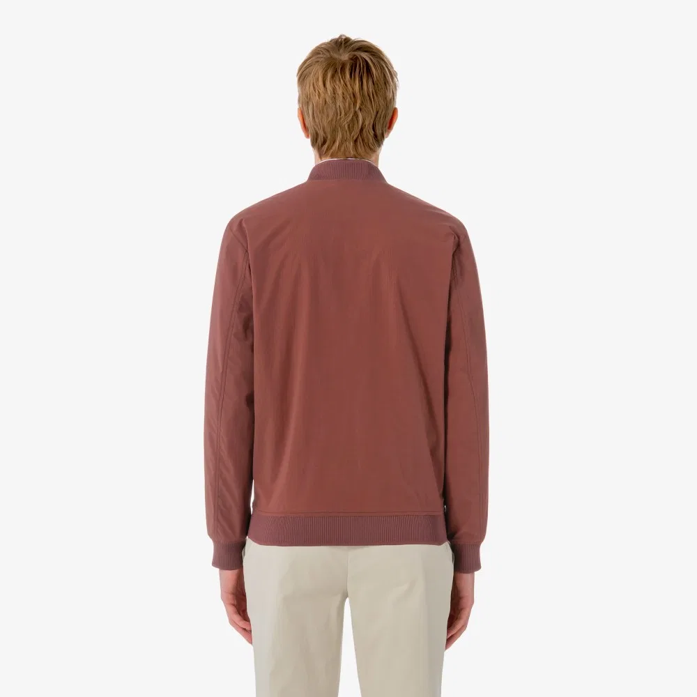 Мужская летняя куртка-бомбер Lacoste коричневая — фото 3