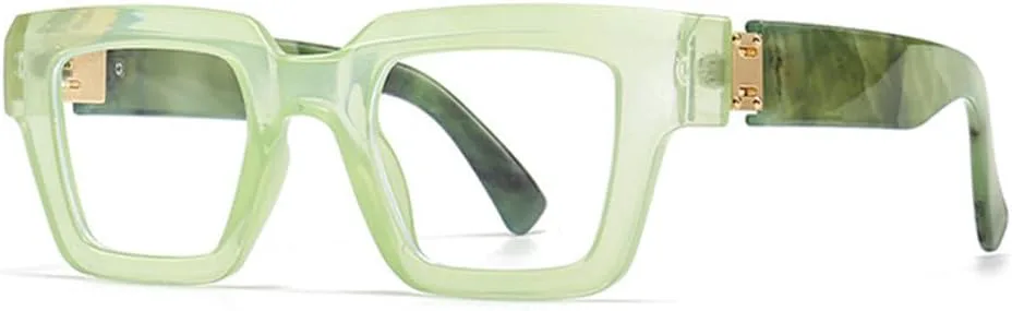 

Модные квадратные солнцезащитные очки для женщин, винтажные, конфетного цвета, прозрачные, градиентные, мужские солнцезащитные очки в стиле панк MTZJH, Green Clear