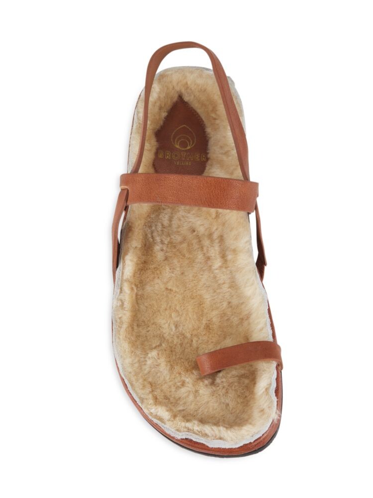 Сандалии Astrid на подкладке из овчины Brother Vellies, цвет Whiskey — фото 4