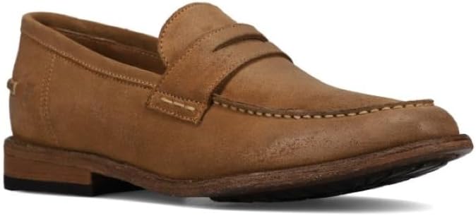 Мокасины для мужчин Frye Tyler Flex Penny - премиальная кожа, комфортная посадка, универсальный стиль, прочная подошва, от повседневного до формального, Almond - Velour Leather — фото 4