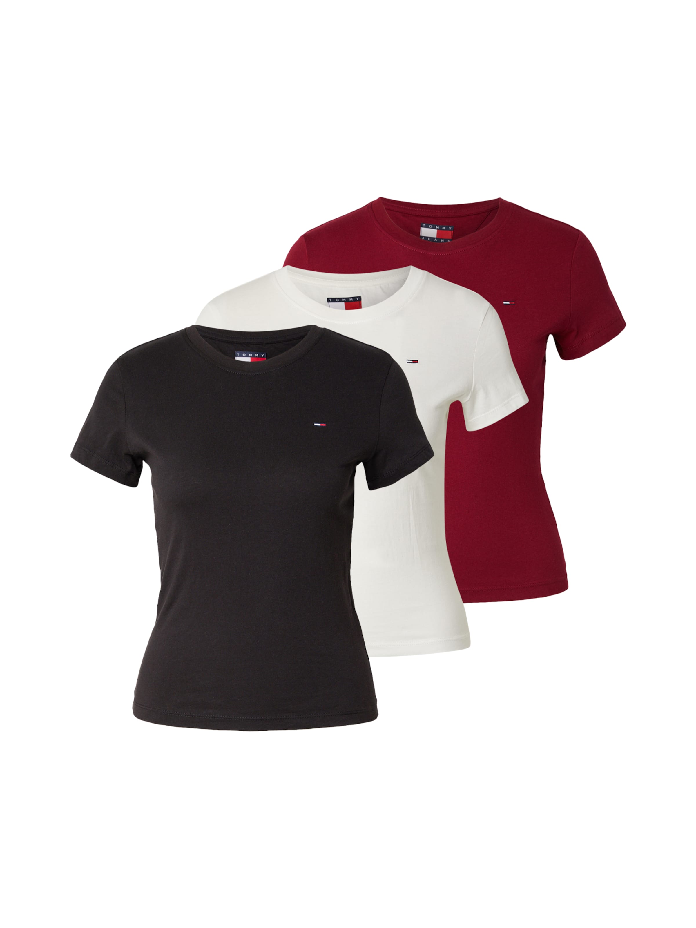 

Tommy Jeans Футболка в цвете карминно-красный, черный, белый