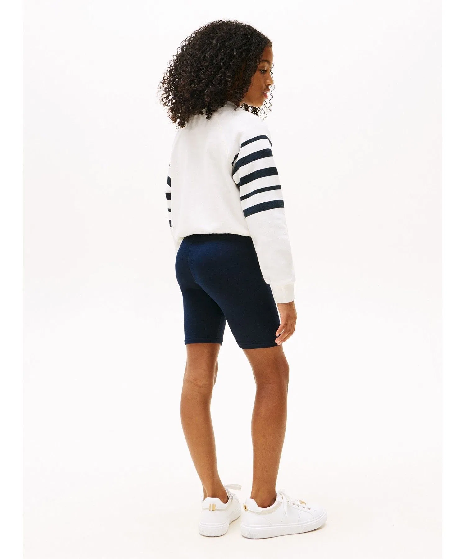 Детские спортивные шорты с логотипом TOMMY HILFIGER тёмно-синие — фото 4
