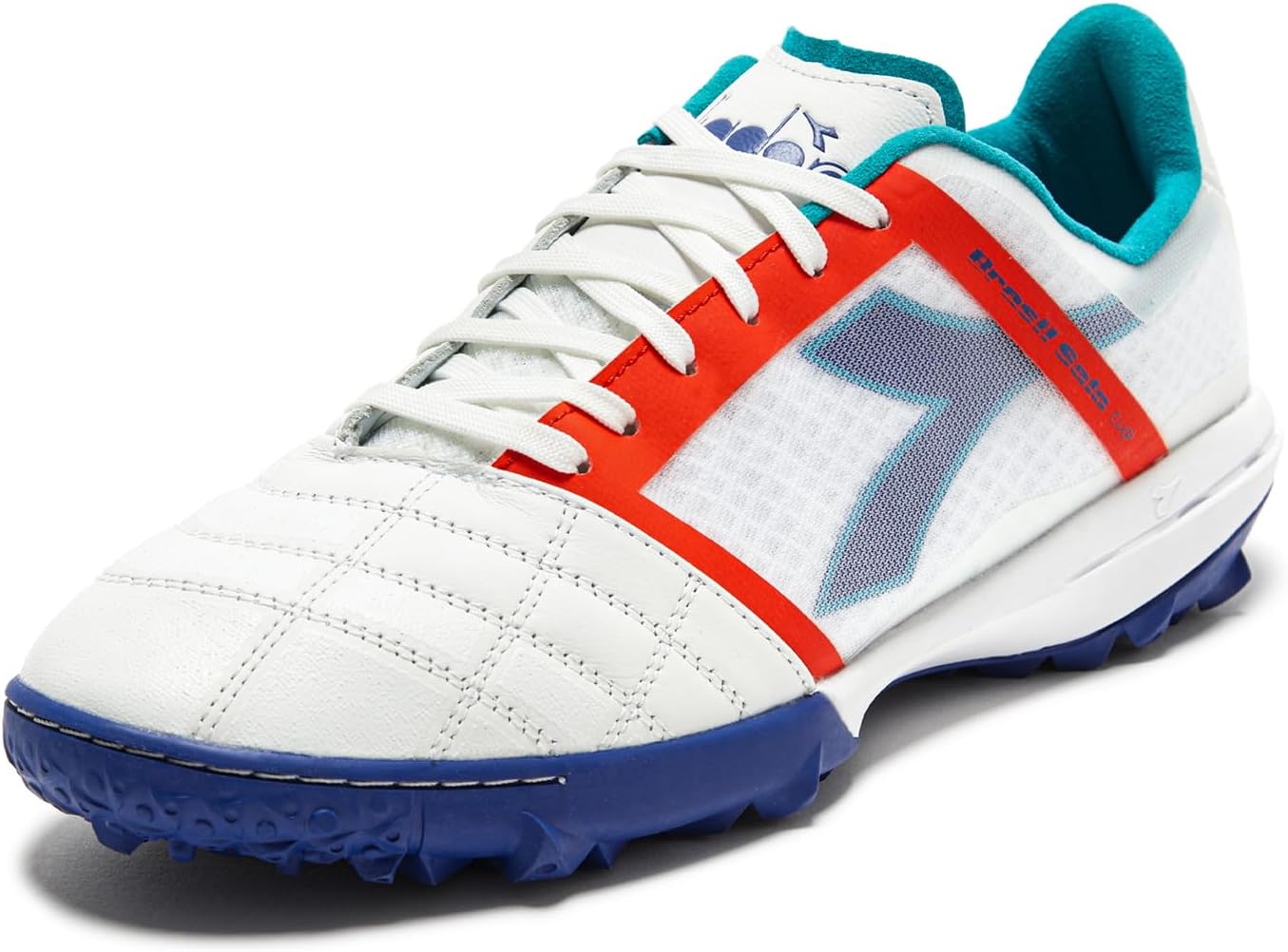 Кроссовки Diadora Brasil Sala Turf, белый/красный/синий/темно-синий — фото 2