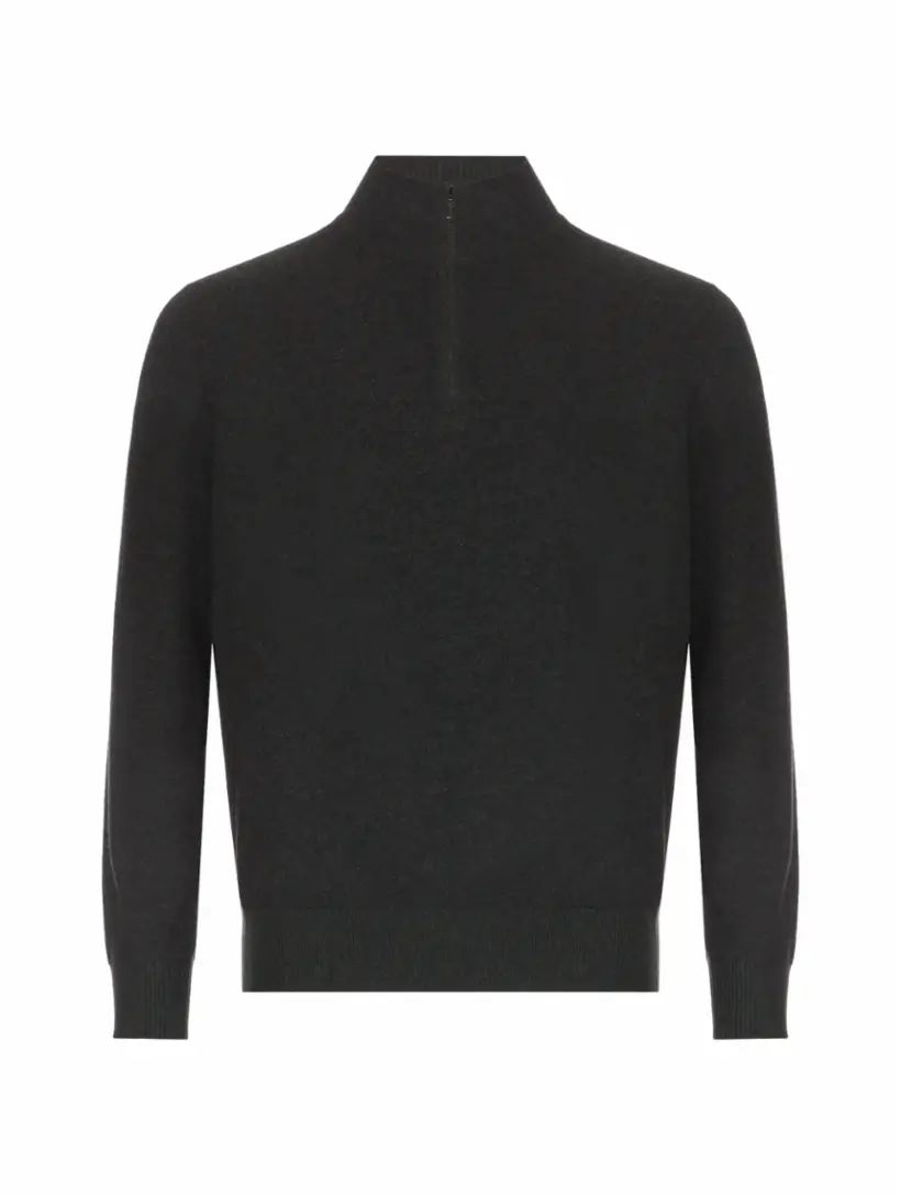 

Кашемировый свитер на молнии Loro Piana, зелёный