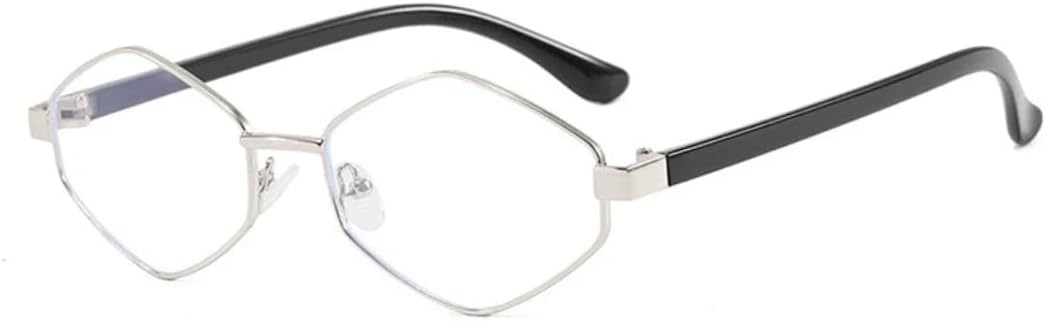 

Винтажные панк-солнцезащитные очки в маленькой оправе с многоугольными линзами, модные роскошные солнцезащитные очки для вождения, дорожные очки с защитой от УФ-излучения UV400 VVTWSSW, Silver Clear