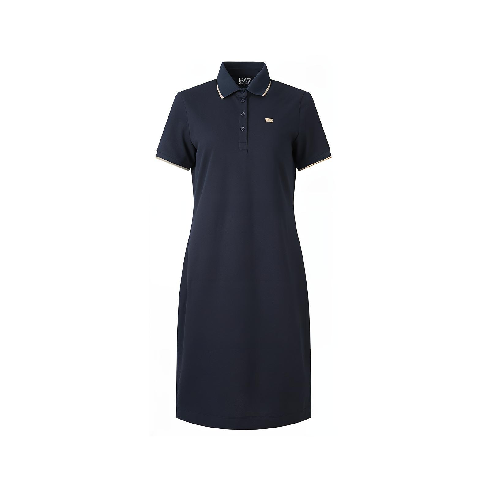 EMPORIO ARMANI EA7 SS24 платье с короткими рукавами Women's Marine Blue — фото 3
