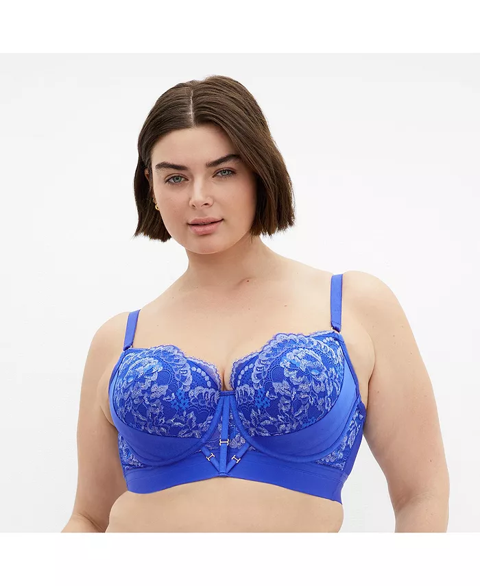 

Женский бюстгальтер Alexis Contour Longline размера Plus CITY CHIC, синий
