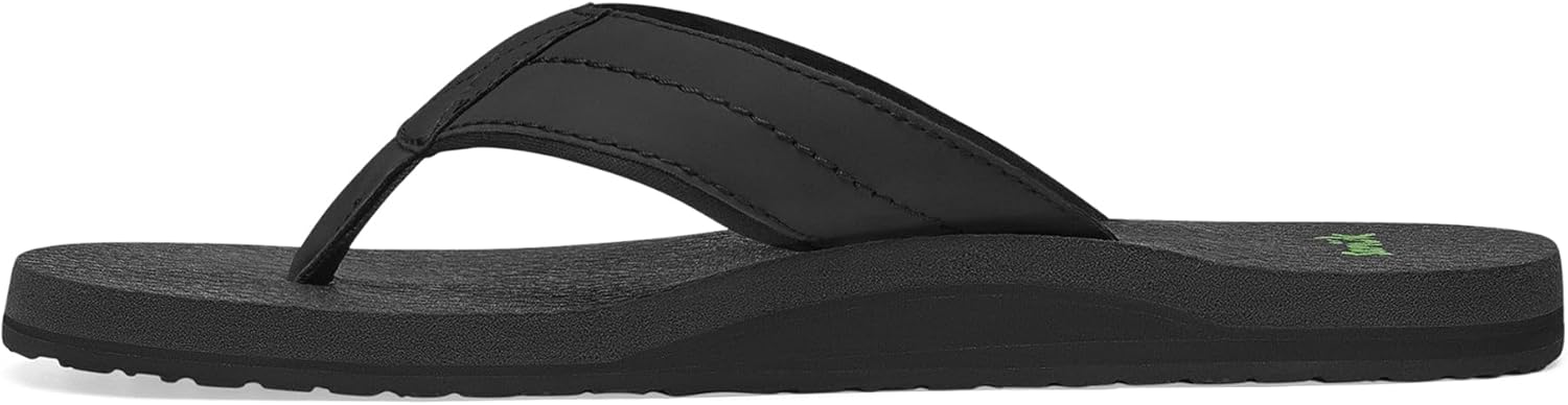 Sanuk Mens Beer Cozy 2 | Flip Flops for Men | Mens Сандалии | Beach Сандалии | Supportive & Lightweight | Memory Foam Footbed, черный — фото 3