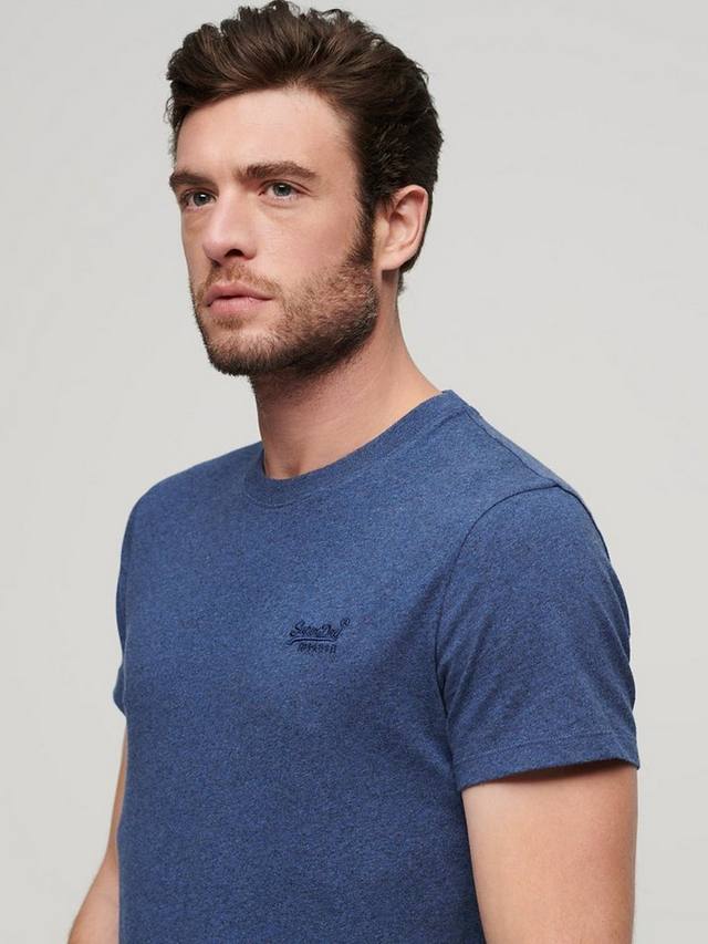 Футболка с логотипом essential из органического хлопка Superdry, цвет Bright Blue Marl — фото 4