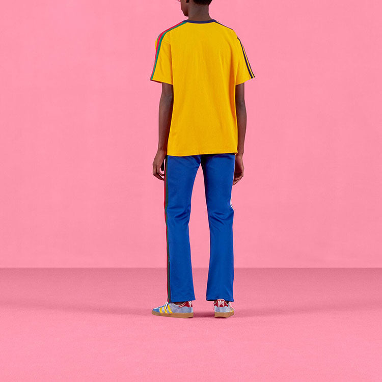 Футболка Gucci x adidas Cotton Jersey T-Shirt, желтый — фото 4
