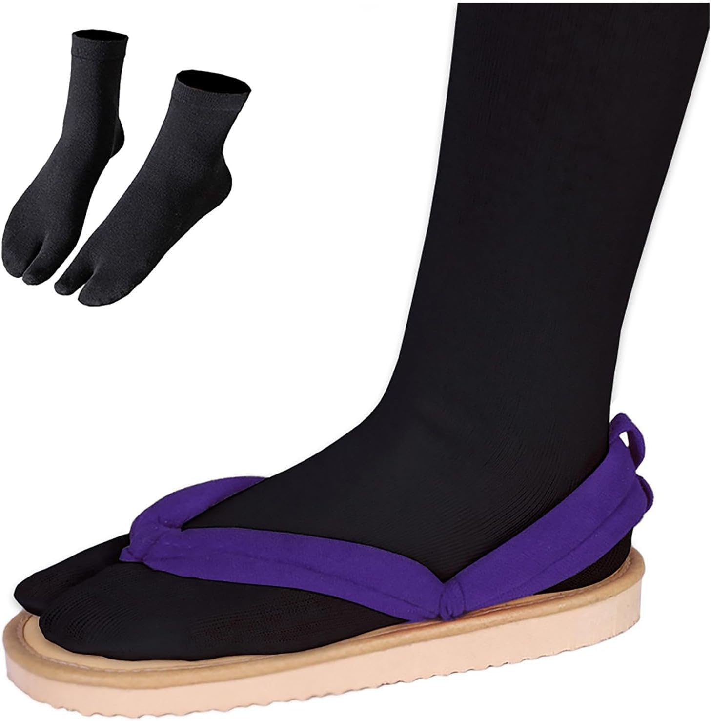 

Аниме косплей сабо гета сандалии шлепанцы тапочки с носками таби, розовые Satdflie