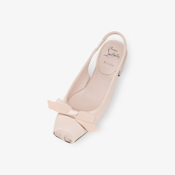 Туфли-лодочки Christian Louboutin Mamaflirt кожаные на ремешке, бежевый — фото 3