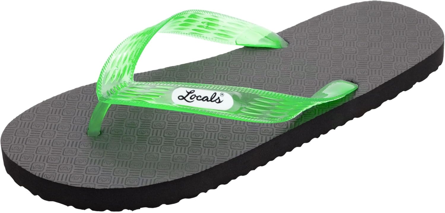 

Оригинальные шлепанцы Locals Hawaii унисекс, черный/зеленый