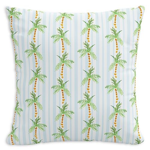 

Серый Малин x Cloth &; Подушка Co. Zoey, 20 x 20 дюймов Cloth & Company, цвет Palm Tree Stripe Blue