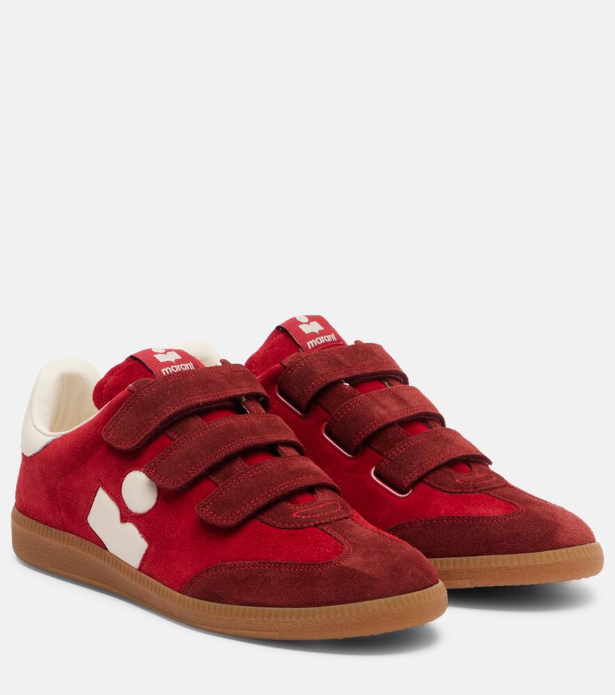 Кроссовки из замши с логотипом Beth Isabel Marant, Scarlet Red/Burgundy