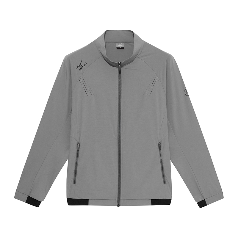 

Mizuno Дышащая быстросохнущая одежда с защитой от ультрафиолета для мужчин, Light Gray