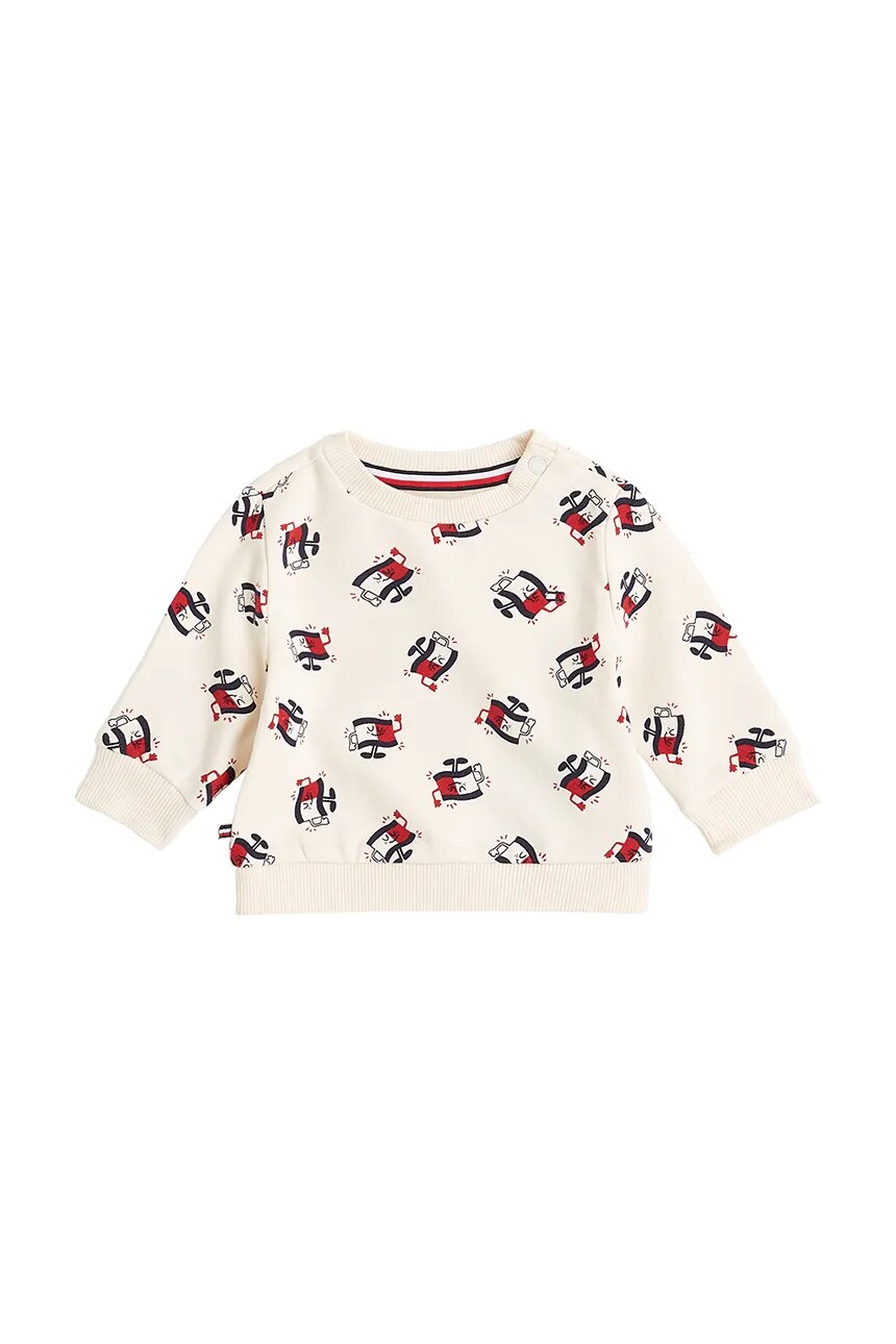 

Детская хлопковая толстовка Tommy Hilfiger, бежевый
