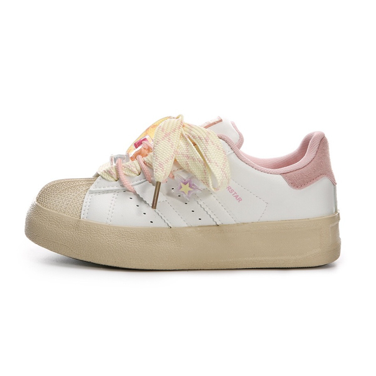 

Кроссовки OAOQ Skateboarding Shoes Women's Low-top, розовый/белый